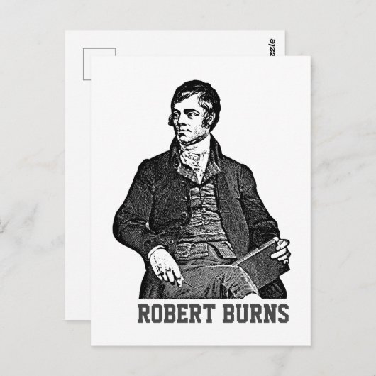 Robert Burns Briefkaart (Voorkant / Achterkant)