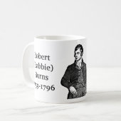 Robert Burns citeert op poëtschilders en liegen Koffiemok (Voorkant links)