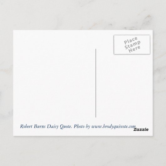 Robert Burns Daisy Quote Briefkaart (Achterkant)