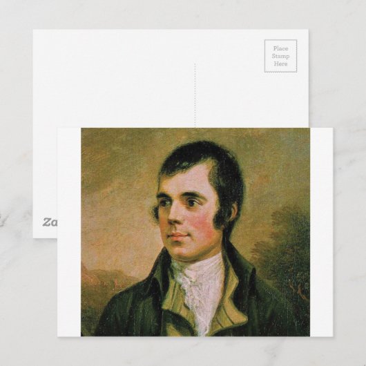 Robert Burns, die Burn's avond vieren Briefkaart (Voorkant / Achterkant)