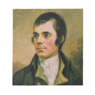 Robert Burns, die Burn's avond vieren Notitieblok