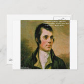 Robert Burns & Famous Suspicion Quote Briefkaart (Voorkant / Achterkant)