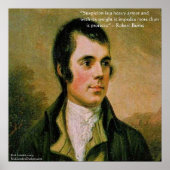 Robert Burns & Famous Suspicion Quote Poster (Voorkant)