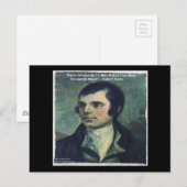 Robert Burns "Man's Inhumanity" Citaat Cadeaus Briefkaart (Voorkant / Achterkant)
