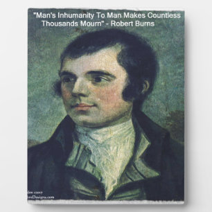 Robert Burns "Man's Inhumanity" Citaat Cadeaus Fotoplaat