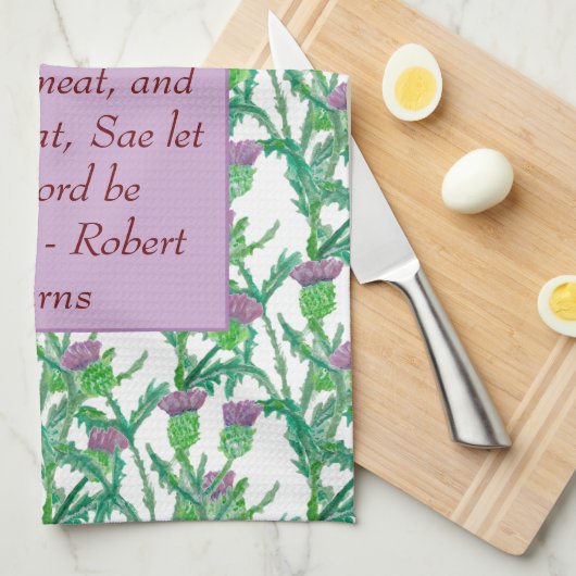 Robert Burns Meal Blessing Theedoek (Quarter Fold)