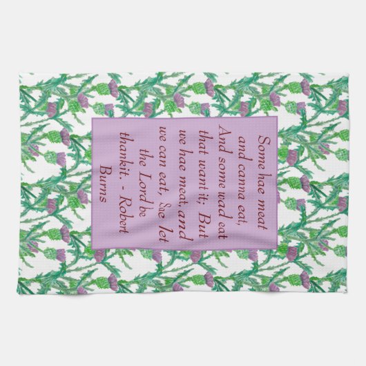 Robert Burns Meal Blessing Theedoek (Horizontaal)