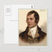 Robert Burns "Om haar te kennen", citaten uit de l Briefkaart (Voorkant / Achterkant)