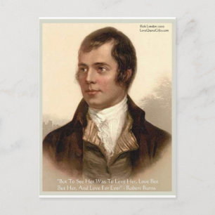 Robert Burns "Om haar te kennen" liefdescitaat cad Briefkaart