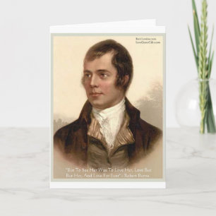 Robert Burns "Om haar te kennen" scheldt & T-shirt Kaart
