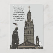 Robert Burns Ponders Glasgow City Chambers Briefkaart (Voorkant)