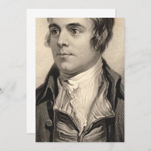 Robert Burns Portrait Kaart (Voorkant / Achterkant)