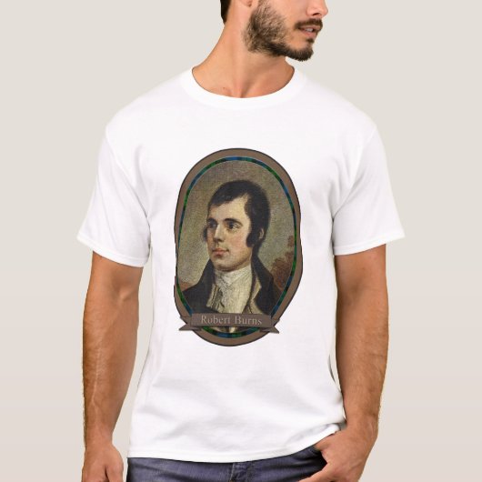 Robert Burns, portret van de Schotse Nationale Raa T-shirt (Voorkant)