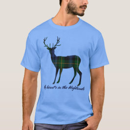 Robert Burns Quote Clan Campbell Tartan Stag T-shirt