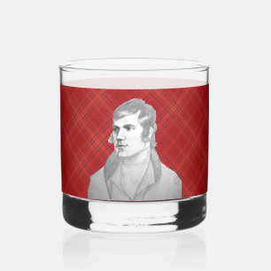 Robert Burns Red Tartan Whisky Glas