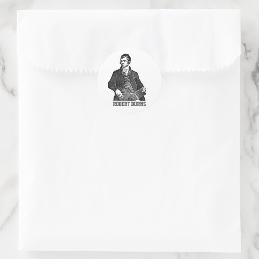 Robert Burns Ronde Sticker (Tas)
