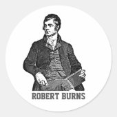 Robert Burns Ronde Sticker (Voorkant)