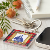 Robert Burns Royal Stewart Plaid 25 jan. Sleutelhanger (Voorkant Rechts)