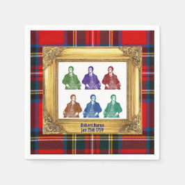 Robert Burns Royal Stewart Plaid 25 januari Multi Servet