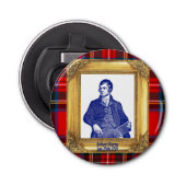 Robert Burns Royal Stewart Plaid Jan 25 Button Flesopener (Voorkant)
