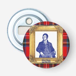 Robert Burns Royal Stewart Plaid Jan 25 Button Flesopener