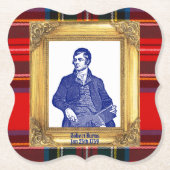 Robert Burns Royal Stewart Plaid Jan 25 Cocktail Kartonnen Onderzetters (Voorkant)
