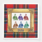 Robert Burns Royal Stewart Plaid Jan 25 Multi Servet (Voorkant)