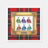 Robert Burns Royal Stewart Plaid Jan 25 Multi Servet (Voorkant)