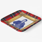Robert Burns Royal Stewart Plaid Jan 25 Papieren Bordje (Gebogen)