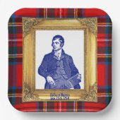 Robert Burns Royal Stewart Plaid Jan 25 Papieren Bordje (Voorkant)