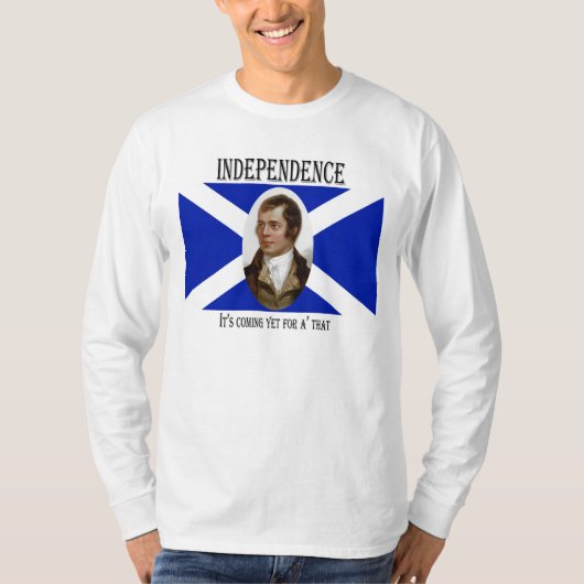Robert Burns Scottish Independence Flag T-Shirt (Voorkant)