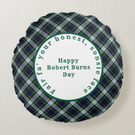 Robert Burns Scottish Tartan 2 Rond Kussen