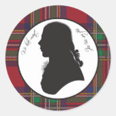 Robert Burns silhouet sticker (Voorkant)