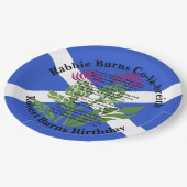 Robert Burns Verjaardagsgedicht Thistle Flag Groot Papieren Bordje (Gekanteld)