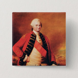 Robert Clive 1st Baron Clive, c.1773 Vierkante Button 5,1 Cm