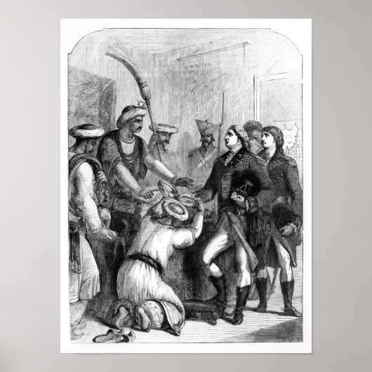Robert Clive Ontvangt het 'Diwani' van Bengaal Poster (Voorkant)