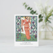 Robert Dammy Franse Mode La Robe Roos Briefkaart (Staand voorkant)