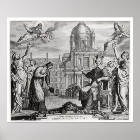 Robert de Sorbon en Cardinaal Richelieu Poster (Voorkant)