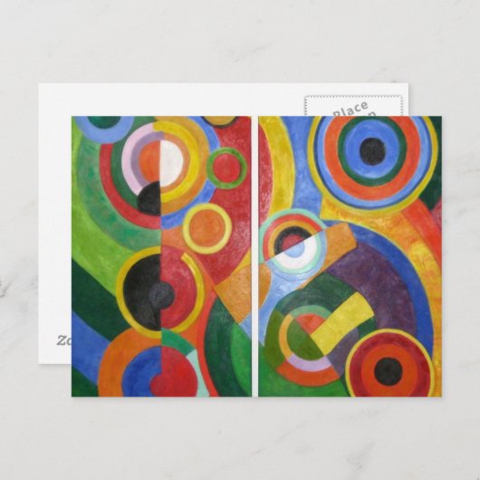 Robert Delaunay abstracte kunst Briefkaart (Voorkant / Achterkant)