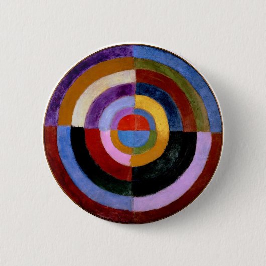 Robert Delaunay abstracte kunst Ronde Button 5,7 Cm (Voorkant)