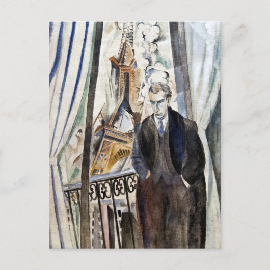 Robert Delaunay De dichter Philippe Soupault Briefkaart (Voorkant)