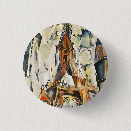 Robert Delaunay Eiffel Tower Button (Voorkant)