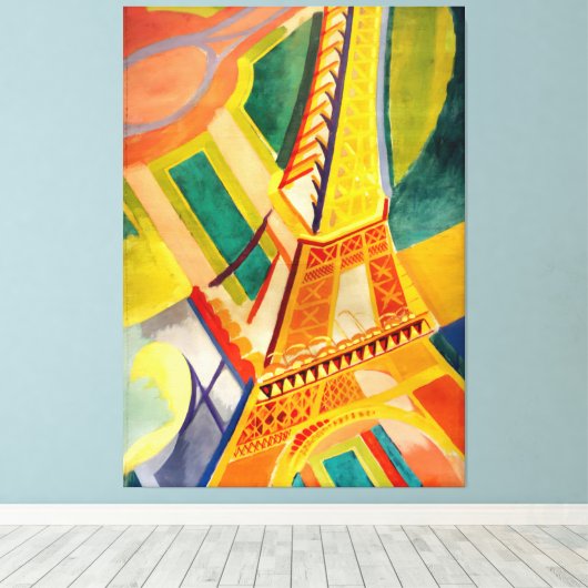 Robert Delaunay - Eiffeltoren Canvas Afdruk (Insitu (Houten vloer))