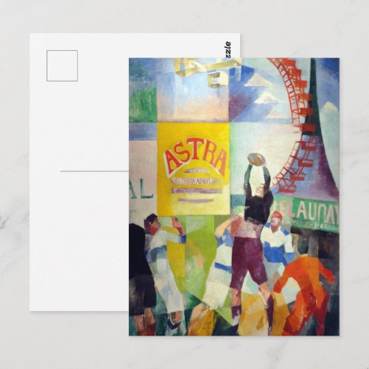 Robert Delaunay Het Cardiff-team Briefkaart (Voorkant / Achterkant)