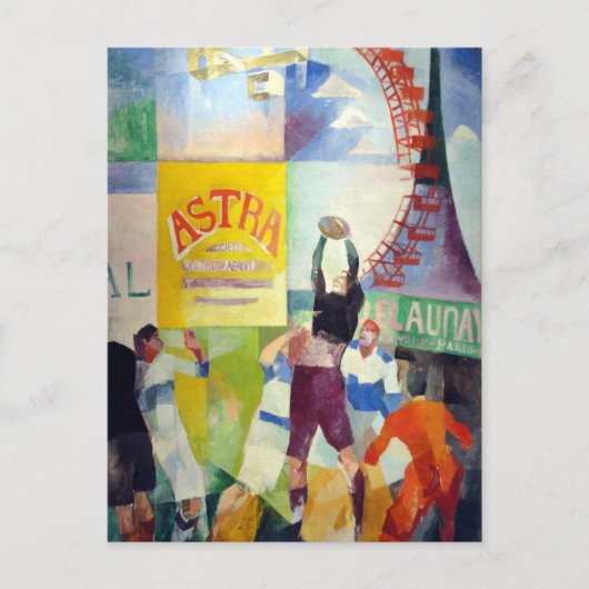 Robert Delaunay Het Cardiff-team Briefkaart (Voorkant)