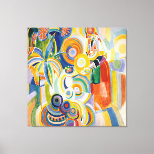 Robert Delaunay - Portugese vrouw Canvas Afdruk