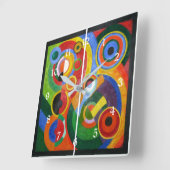 Robert Delaunay: Rhythm, kleurrijk kunstwerk Vierkante Klok (Hoek)