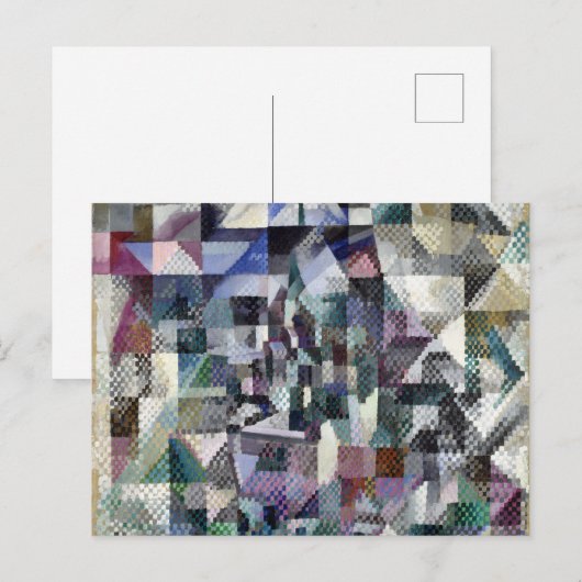 Robert Delaunay Window op de stad Briefkaart (Voorkant / Achterkant)