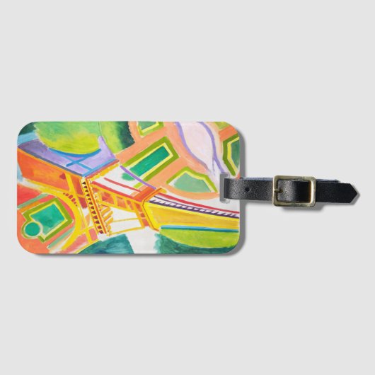  Robert Delaunay's Eiffeltoren Kunst Bagagelabel (Voorkant (horizontaal))