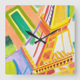  Robert Delaunay's Eiffeltoren Kunst Vierkante Klok